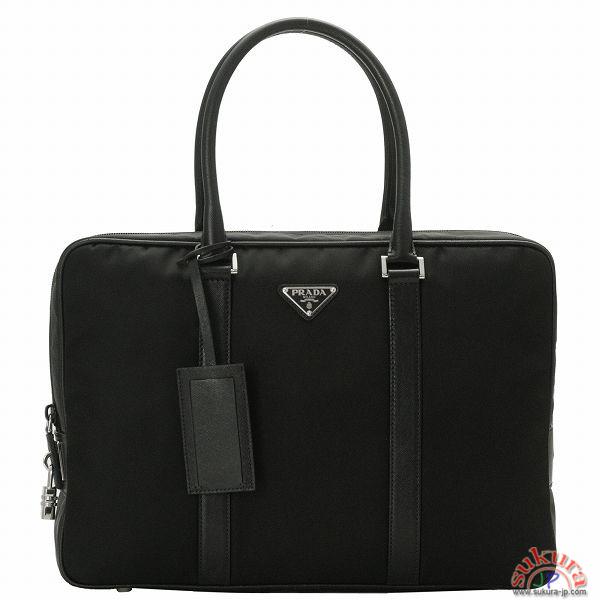 プラダコピー TESSUTO SAFFIANOビジネスバッグ VA0702 TES+SAF NERO
