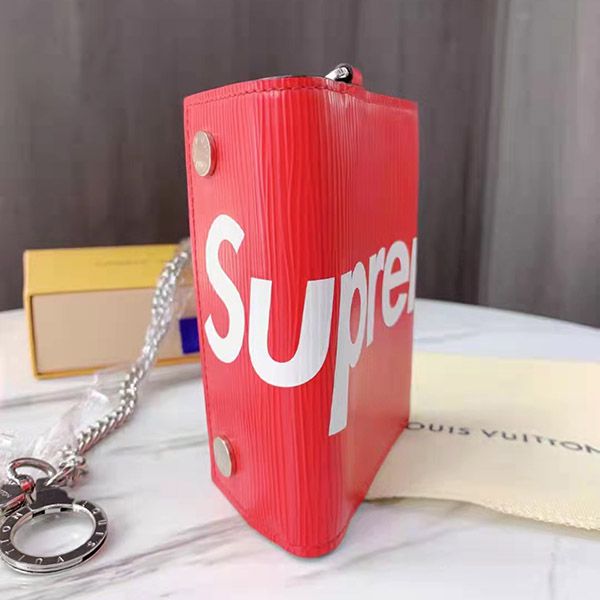 21-22AW新作 シュプリーム ヴィトン 財布 偽物 ルイヴィトン シュプリーム Chain Wallet ウォレット チェーン 財布
