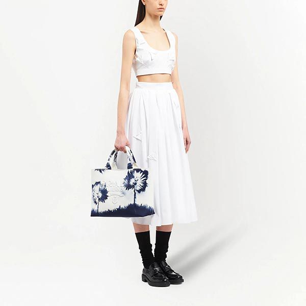 21AW☆プラダ トートバッグ 偽物 フローラル 2色 1BG399VNAO2DXL