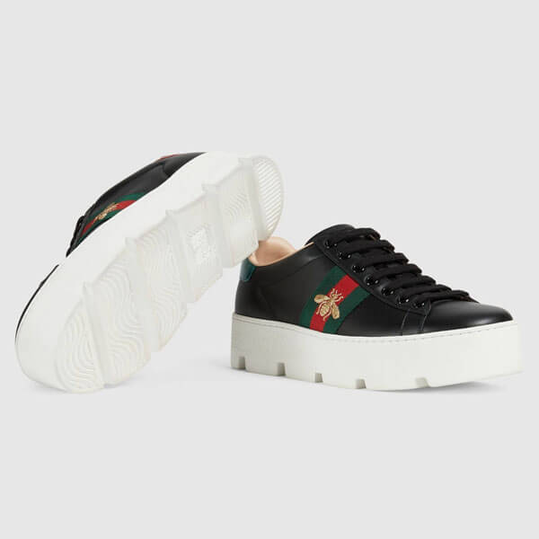 グッチ ハチ スニーカー コピー★エース グッチ★Ace embroidered platform sneaker★