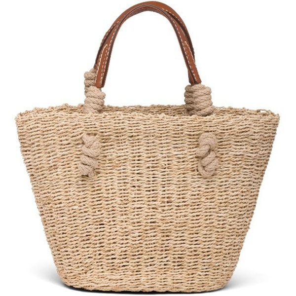 プラダ かごバッグ 偽物★かごBAG★ナチュラルファイバーxレザー バッグ 1BG325_2DJD_F0A5T