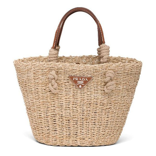 プラダ かごバッグ 偽物★かごBAG★ナチュラルファイバーxレザー バッグ 1BG325_2DJD_F0A5T