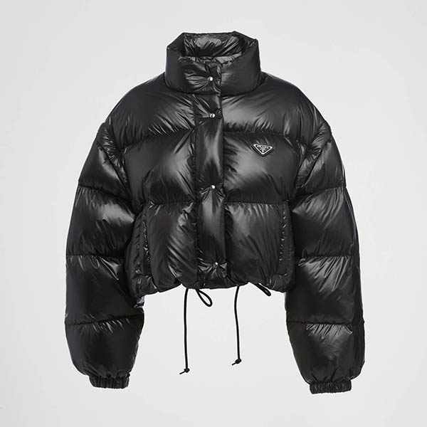 23年秋冬新作 プラダ クロップドダウン 偽物 Re-Nylon コンバーチブル ダウンジャケット