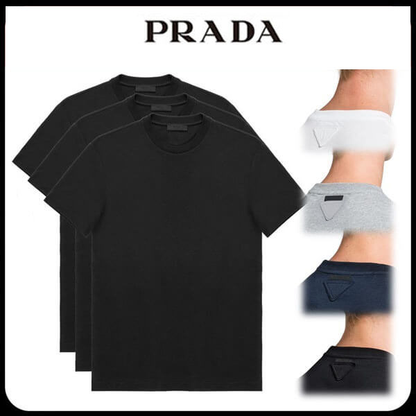 プラダ Tシャツ コピー PRADA 3パックTシャツ クルーネック UJM492ILKF0009