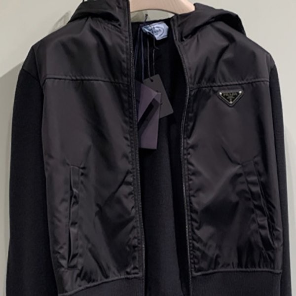 超限定プラダ 偽物OUTLET 異素材CAPPUCCIOカーディガンP25155WOOL F