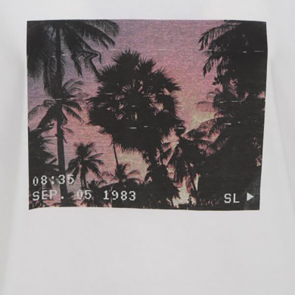 【サンローラン Tシャツ 偽物】北川景子ドラマTシャツ VHSサンセットTシャツ sannro-ran-2-2000