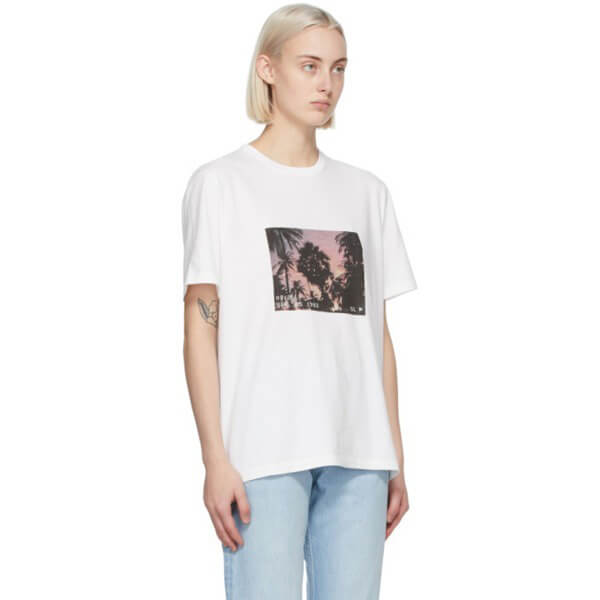 【サンローラン Tシャツ 偽物】北川景子ドラマTシャツ VHSサンセットTシャツ sannro-ran-2-2000