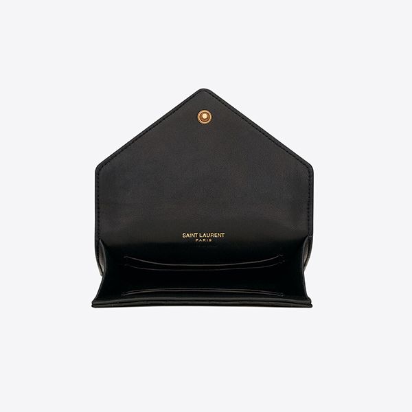 【サンローラン】キルティング ウォレット 偽物 二つ折り ミニ財布 6920521EL071000