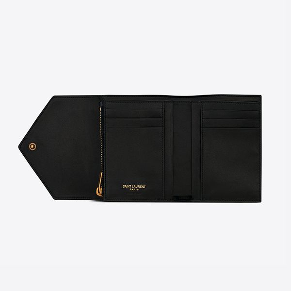【サンローラン】キルティング コピー ウォレット 三つ折り ミニ財布6926841EL071000