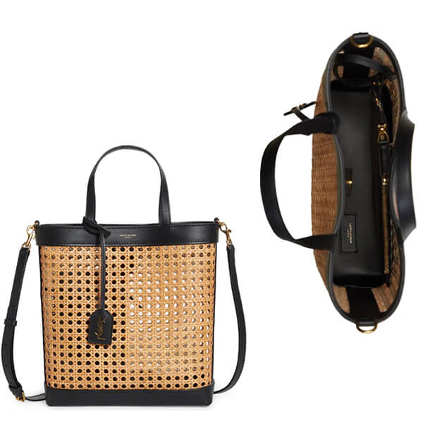 サンローラン かごバッグ 偽物★ Toy Wicker North/South Tote