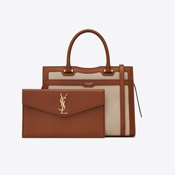 サンローラン バッグ コピー サンローラン☆MEDIUM UPTOWN TOTEリネンキャンバス