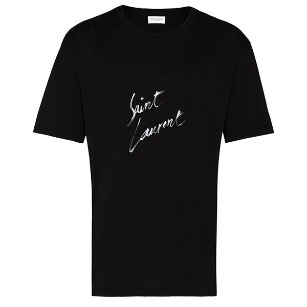 サンローラン tシャツ 偽物 メンズ サインロゴTシャツ オーバーサイズ480406YB1GN9787