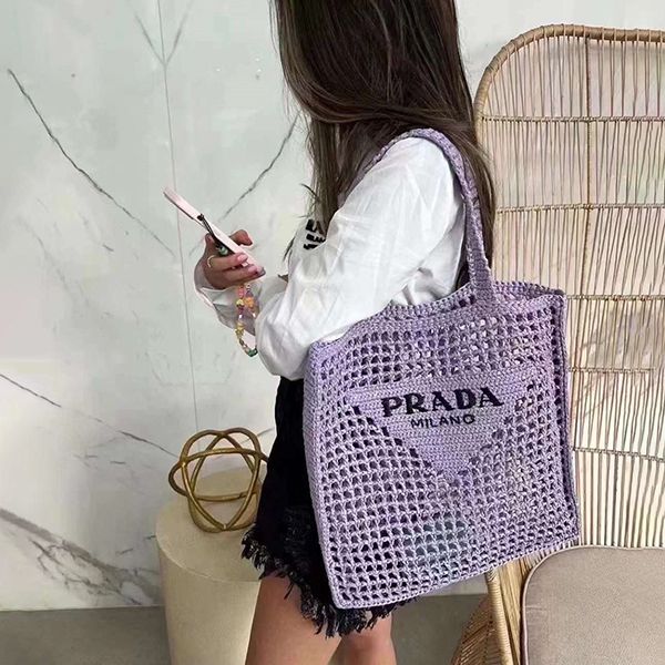 ラフィアトートバッグ プラダ 偽物 プラダ かごバッグ コピー■ストローバッグ Raffia tote bag メッシュ ロゴ 新作 1BG393_2A2T_F0009_V_OOO