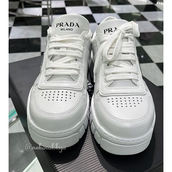 プラダ メンズレザースニーカー コピー Leather sneakers送料込