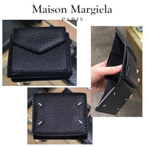 【数量限定版】マルジェラ 財布 偽物 メゾンマルジェラ◆三つ折り財布◆ブラック S56UI0150P0399T8013