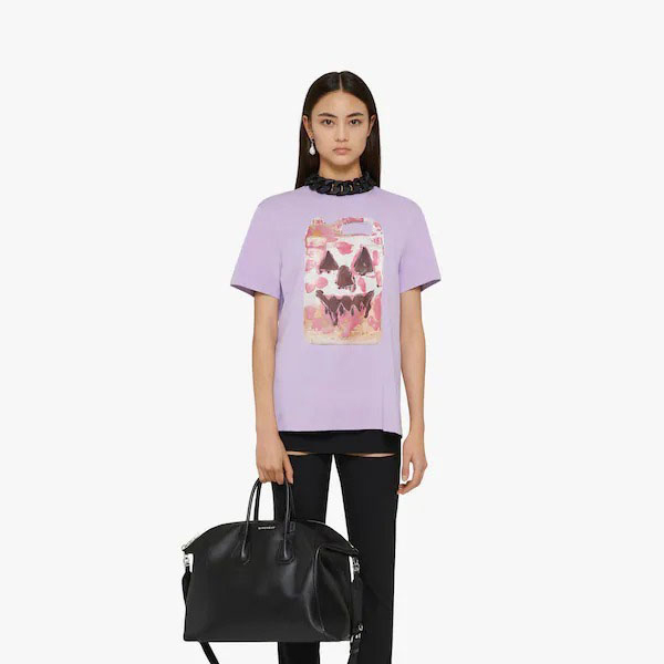 新作【ジバンシィ】セラミックプリント ジャージー Tシャツ 偽物 BW707Z3Z9A
