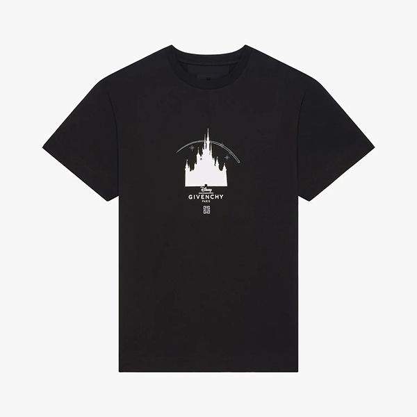 【人気商品】ジバンシィ ディズニーコラボ キャッスルスリムフィットTシャツ 偽物 BM71EF3Y6B-001