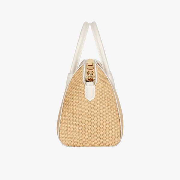 綺麗なジバンシィ かごバッグ ラフィア アンティゴナ ミニバッグ 偽物 ナチュラル BB50P2B1HF-101