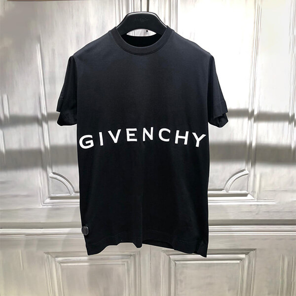 21SS【ジバンシィ Tシャツ 偽物】ロゴ 4Gエンブレム Tシャツ BM71543Y6B-001