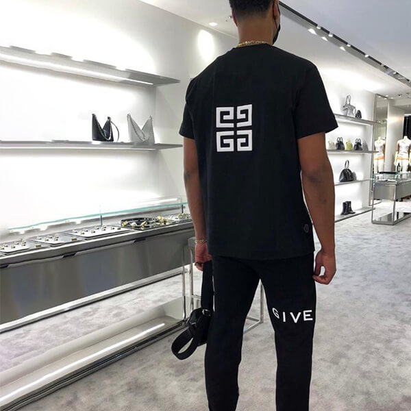 21SS【ジバンシィ Tシャツ 偽物】ロゴ 4Gエンブレム Tシャツ BM71543Y6B-001