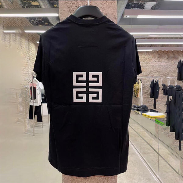 21SS【ジバンシィ Tシャツ 偽物】ロゴ 4Gエンブレム Tシャツ BM71543Y6B-001