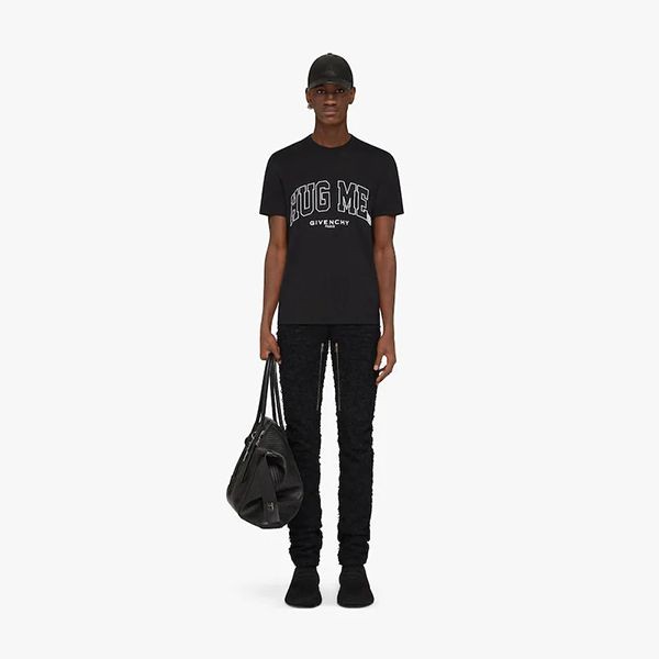 送料無料ジバンシィ コピー パッチ付きジャージー スリムTシャツ BM71DZ3Y6B-001