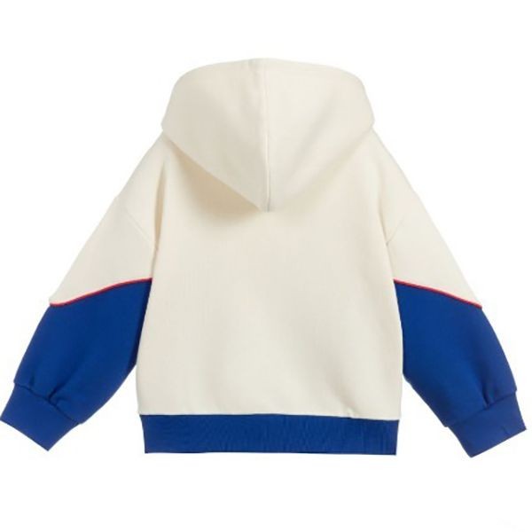 グッチ ポケットコットン コピーパーカー☆ ロゴ入り Ivory&Blue 