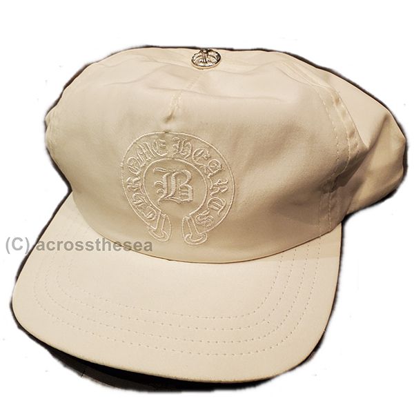 クロムハーツ 帽子 偽物 HorseShoe Leather Strapback Hat Olive Cream