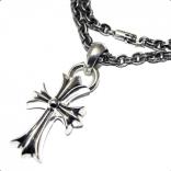 クロムハーツスーパーコピー ネックレスペーパーチェーン18インチ スモールCHクロスウィズベイルペンダントトップセット Chrome Hearts