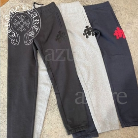 クロムハーツCH◆スウェットパンツ コピーワイノットクロスレザーパッチ
