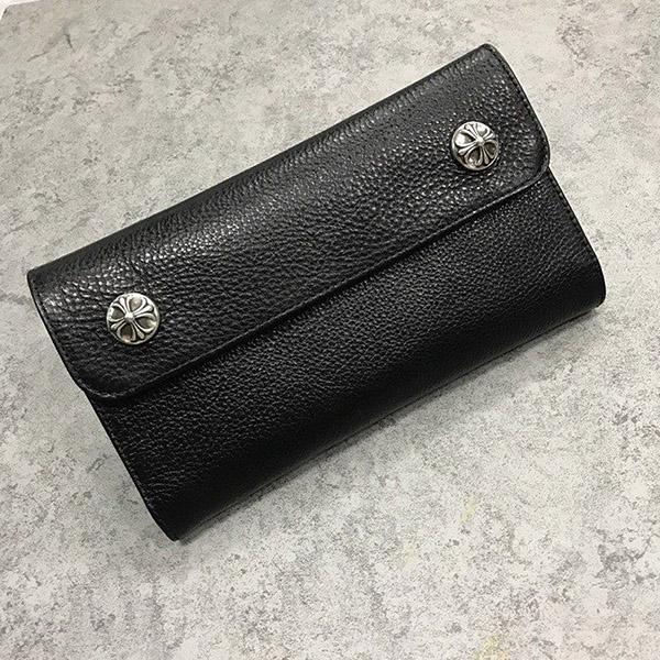 クロムハーツ 財布 コピーウェーブ クロスボタン