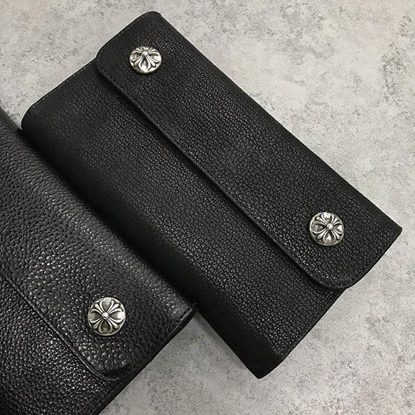 クロムハーツ 財布 コピーウェーブ クロスボタン