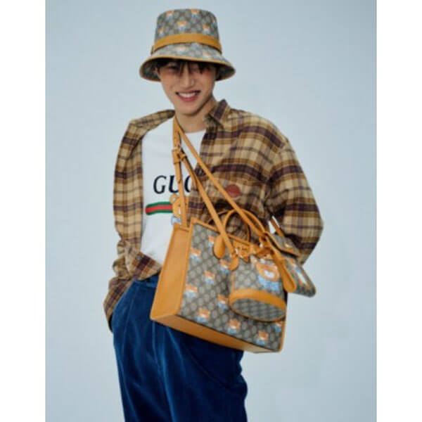 グッチ カイ コピー ミルフローラ 偽物 EXO-KAI x グッチ 限定品 ベアプリント 660161 2YMAG 8695