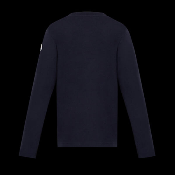 大人もOK 12-14 モンクレール 子供服 にせもの アンファン ロゴ 長袖 Tシャツ 9548D7042083092T778
