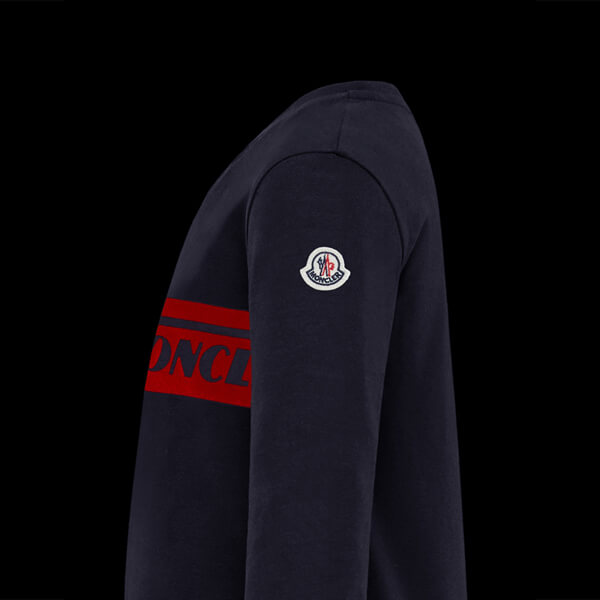大人もOK 12-14 モンクレール 子供服 にせもの アンファン ロゴ 長袖 Tシャツ 9548D7042083092T778