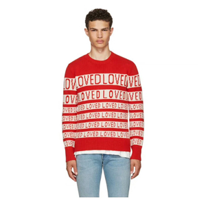 18AW【グッチコピー】Loved Wool Jacquard Embroiedered Pullover ニット