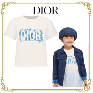 2-5日着【ディオール キッズTシャツ パロディ】大人もOK ディオールプリント コットンTシャツ