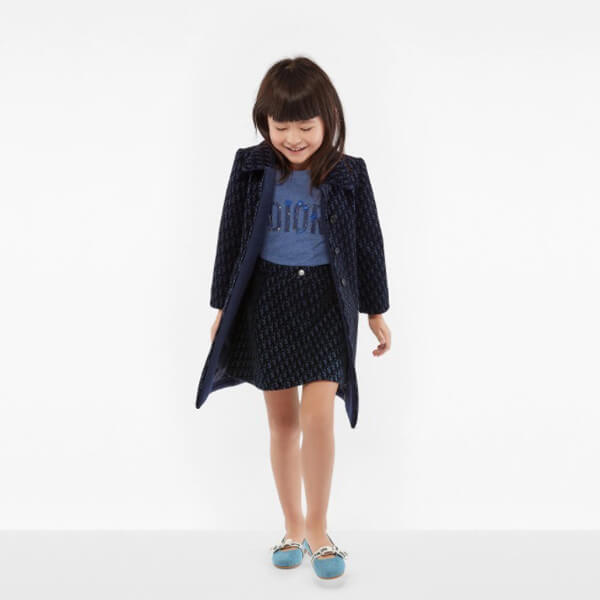 ◆大人もOK◆ディオール コピー 子ども服 ディオール スカート ネイビー オブリーク ボトムス