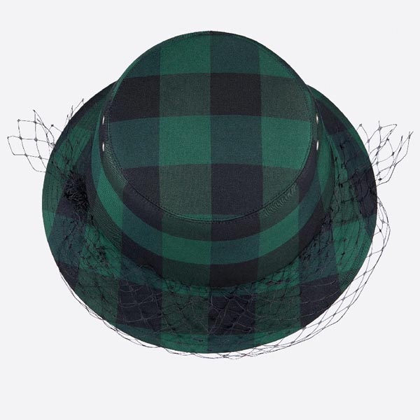 ディオールスーパーコピー＊19AW TEDDY D CHECK\'N\'ディオール ボブハット ベール付き