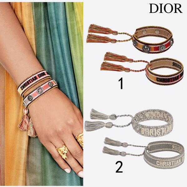 J\'Aディオール ブレスレットセット コピー オブリーク アンティーク パラディウム チャーム BRACELET SET B1071ADRMT_D828