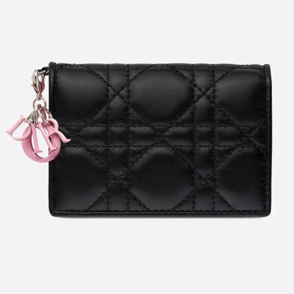 ディオール 財布 コピー*LADYディオールフラップカードホルダーピンク*ミニ財布にも S0011PANB_M939