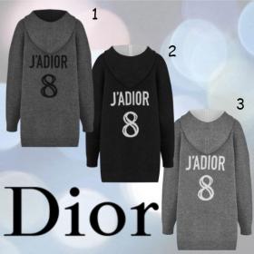 ディオール セーター 偽物 \'J\'Adior 8\' ロゴ カシミヤ フード付き 844S92AM009_X8805