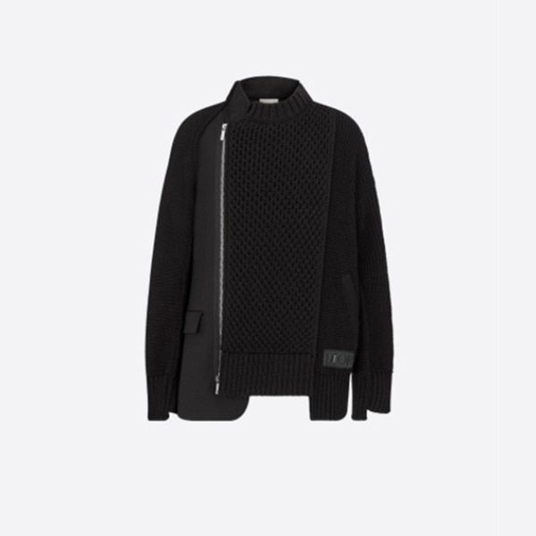 ディオール ジャケット 偽物 SACAI ニット ハイブリッド ウール 213M439AT453_C989