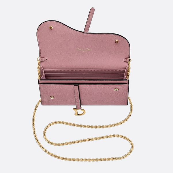即対応【ディオール 偽物 財布】SADDLE ウォレット ゴートスキン ラベンダー S5614CCEH_M64P