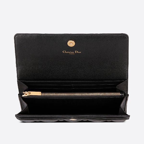 ディオール 長財布 コピー CARO ウォレット カナージュ カーフレザーS5039UWHC_M900