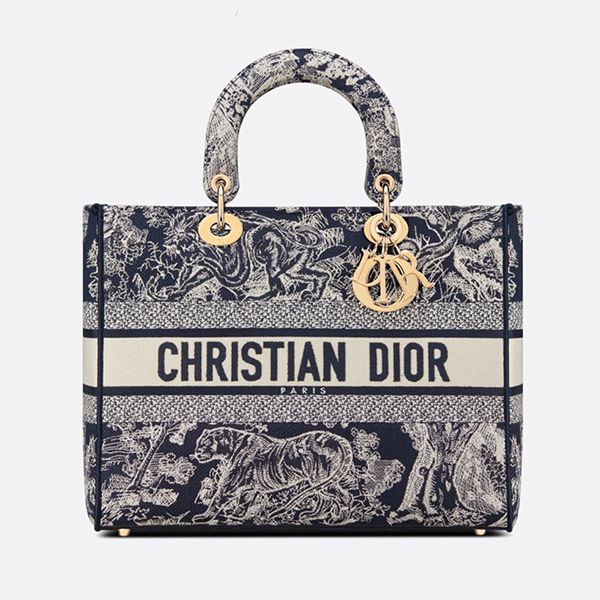レディディオール 偽物 ディオール カナージュ コピー【入手困難】LARGE LADY D-LITE BAG★Toile de Jouy Reverse M0566ORGO_M928