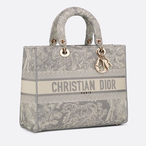 レディディオール 偽物 ディオール カナージュ コピー【入手困難】LARGE LADY D-LITE BAG★Toile de Jouy Reverse M0566ORGO_M928