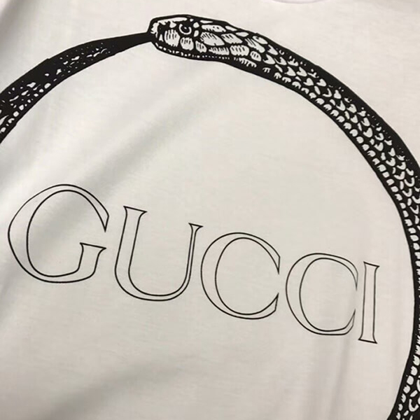 ​グッチ Tシャツ スーパーコピー 2021SS新作！Snake LOGO Tシャツ 白