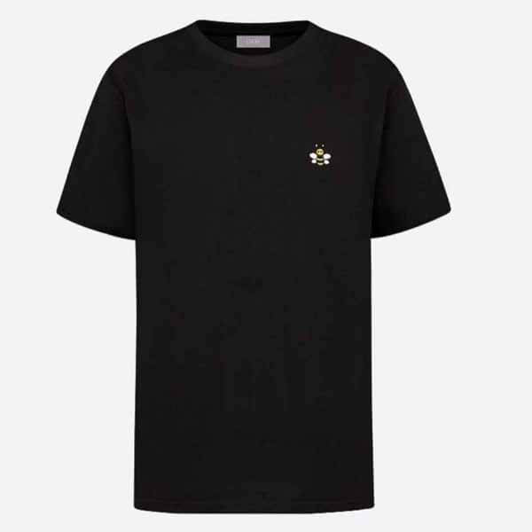 ディオール Tシャツ コピー × Kaws ビー ワンポイント Tシャツ ブラック 蜂