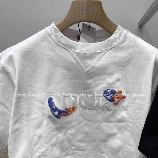 【ディオール Tシャツ 偽物】21/22AW AND KENNY SCHARF オーバーサイズ Tシャツ 193J685D0554_C986